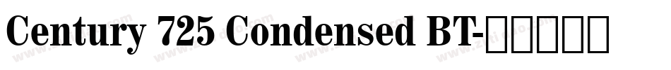 Century 725 Condensed BT字体转换